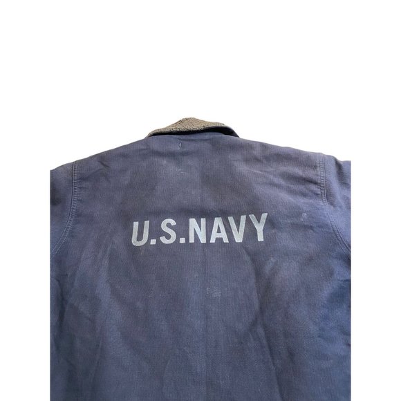 Vintage WWII US Navy N1 Deck Jacket Contract Coat Blue - Picture 6 of 6